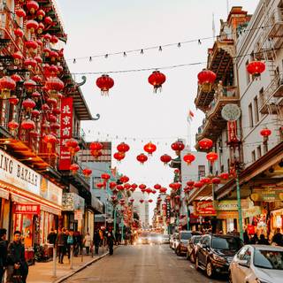 Chinese street wallpaper
