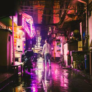 Chinese street wallpaper