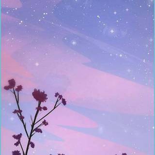 Cute purple spring wallpaper