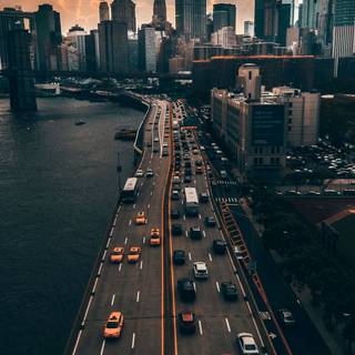 Spring city phone wallpaper