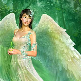 Fantasy spring forest wallpaper