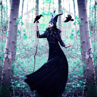 Fantasy spring forest wallpaper