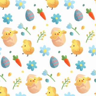 Cute Easter yellow wallpaper