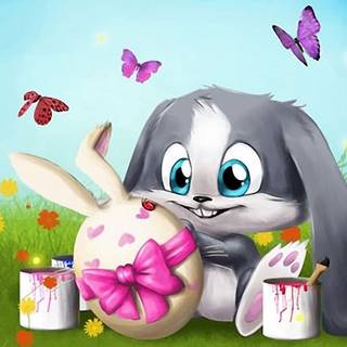 Easter cute cartoon wallpaper