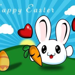 Easter cute cartoon wallpaper