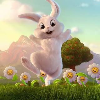 Easter cute cartoon wallpaper