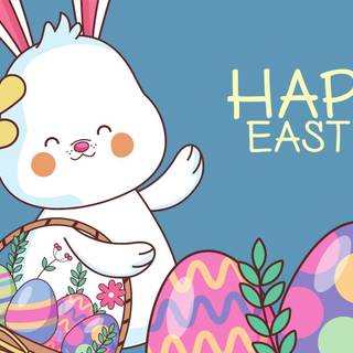 Easter cute cartoon wallpaper