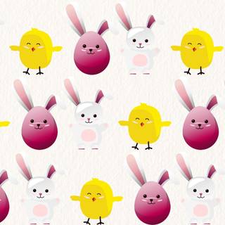 Cute Easter yellow wallpaper
