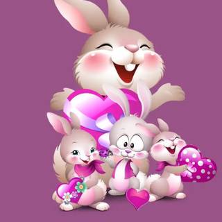 Easter cute cartoon wallpaper