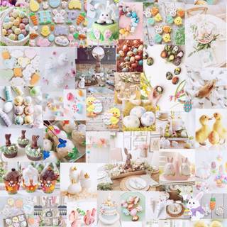 Cute Easter collage wallpaper