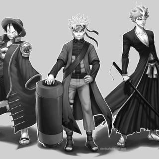 Naruto Luffy Ichigo wallpaper