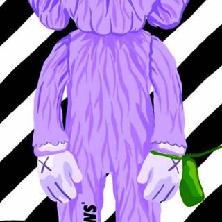 Kaws purple wallpaper