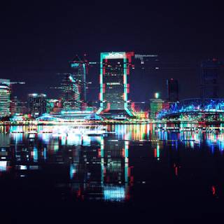 Glitching beach wallpaper