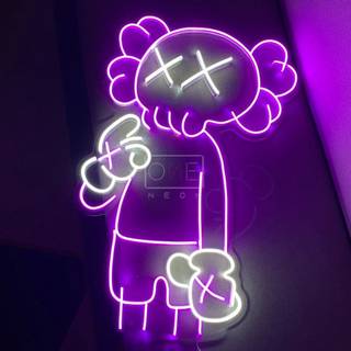 Kaws purple wallpaper