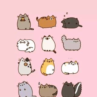 Pusheen house wallpaper