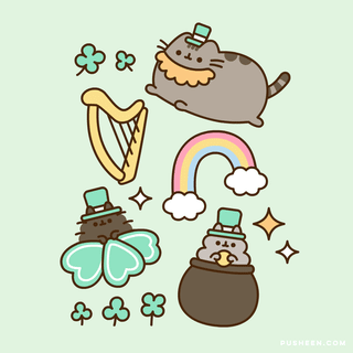 St Patrick's Day Pusheen wallpaper