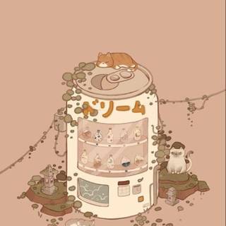 Cute beige wallpaper