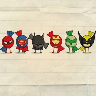 Baby Marvel super hero wallpaper