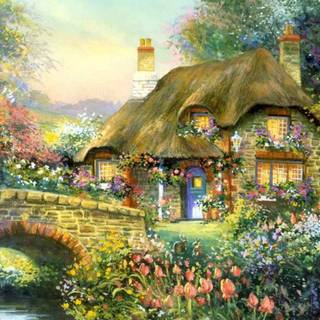 Cottage dream wallpaper