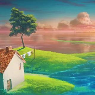 Cottage dream wallpaper