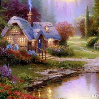 Cottage dream wallpaper