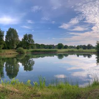 Lakeside view wallpaper