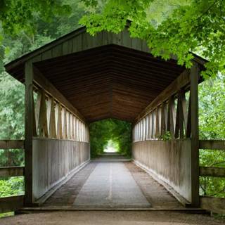 Spring covered bridges wallpaper