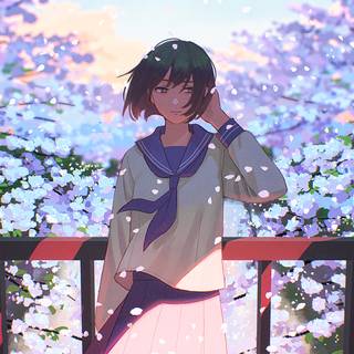 Spring anime scenes wallpaper