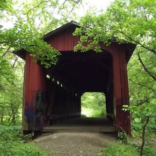 Spring covered bridges wallpaper