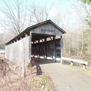 Spring covered bridges wallpaper