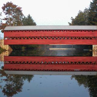 Spring covered bridges wallpaper