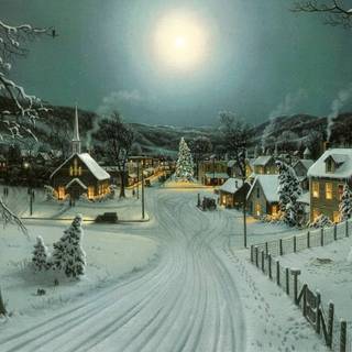 Winter cozy art wallpaper