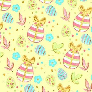 Yellow Easter aesthetic wallpaper