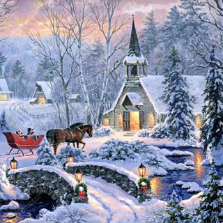 Winter cozy art wallpaper