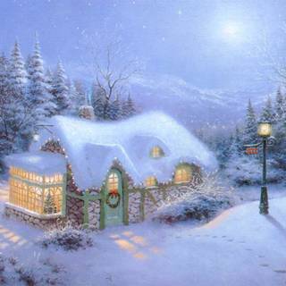 Winter cozy art wallpaper