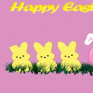 Yellow Easter aesthetic wallpaper