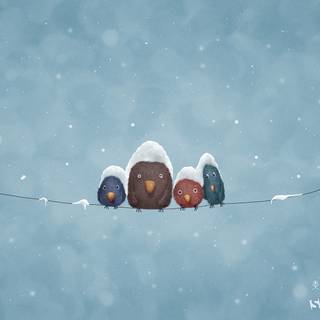 Winter cozy art wallpaper