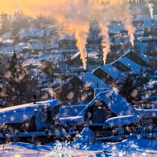 Winter cozy art wallpaper