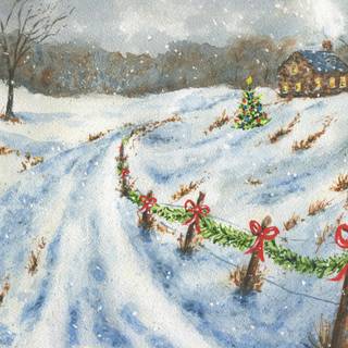 Winter cozy art wallpaper