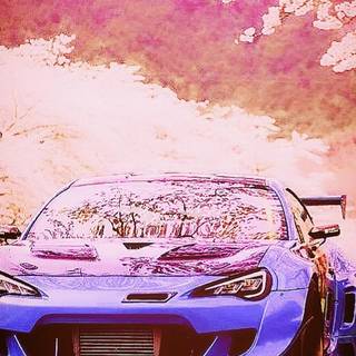 Pink JDM car wallpaper