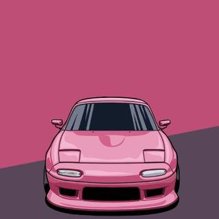 Pink JDM car wallpaper