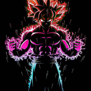 Neon Super Saiyan wallpaper