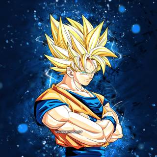 Neon Super Saiyan wallpaper