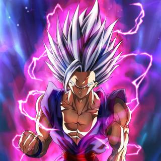 Neon Super Saiyan wallpaper