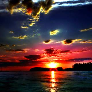 Amazing sunset Ultra HD wallpaper