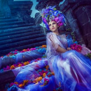 Purple flower crown wallpaper