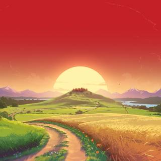 Amazing sunset Ultra HD wallpaper