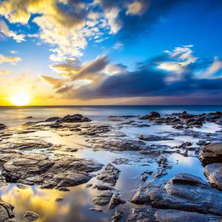 Amazing sunset Ultra HD wallpaper