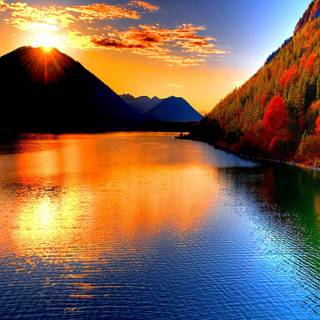 Amazing sunset Ultra HD wallpaper