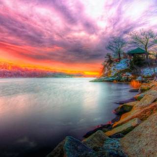 Amazing sunset Ultra HD wallpaper